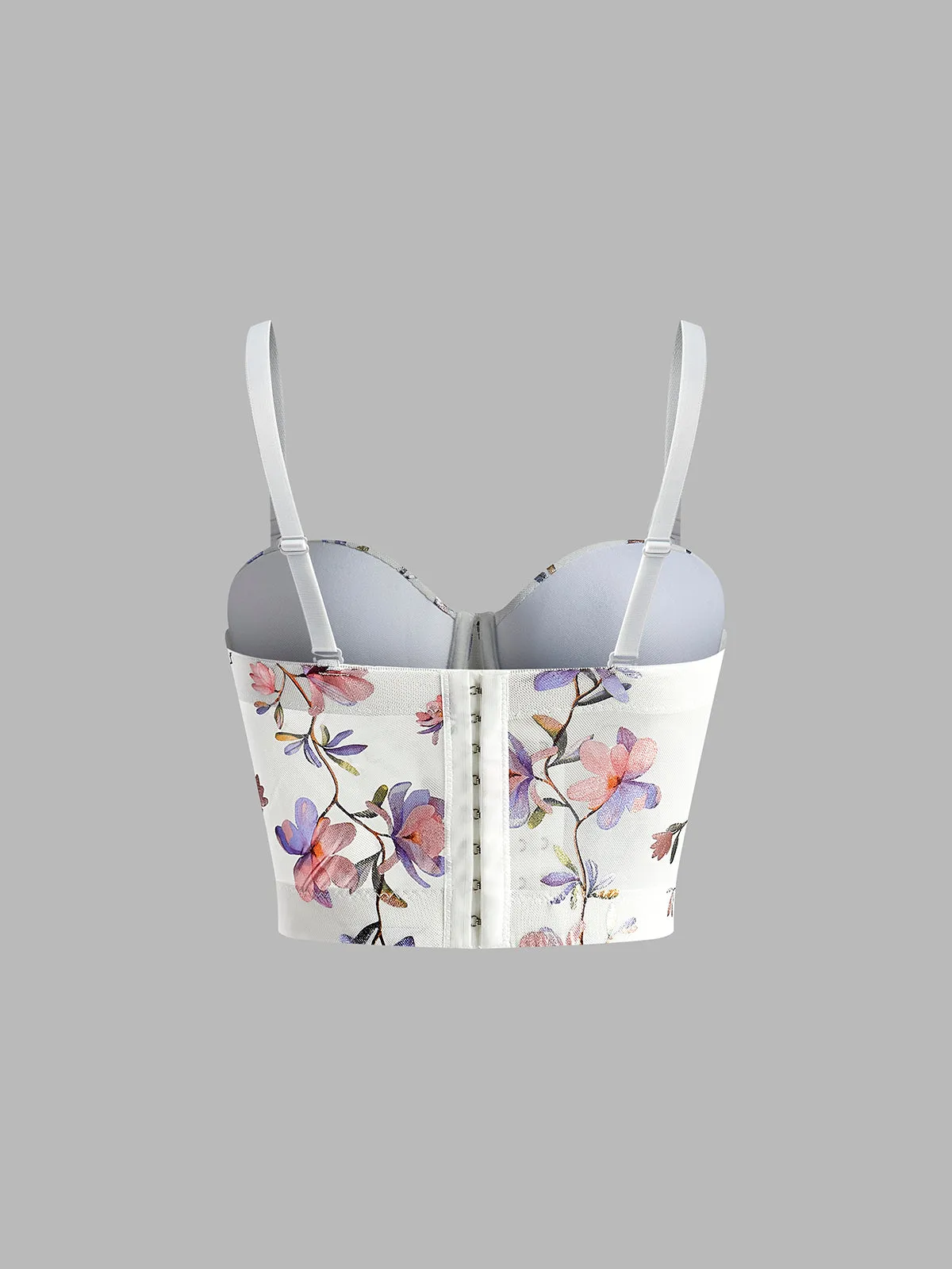 Floral Printed Corset Top sold by COMMENSE product image thumbnail 3