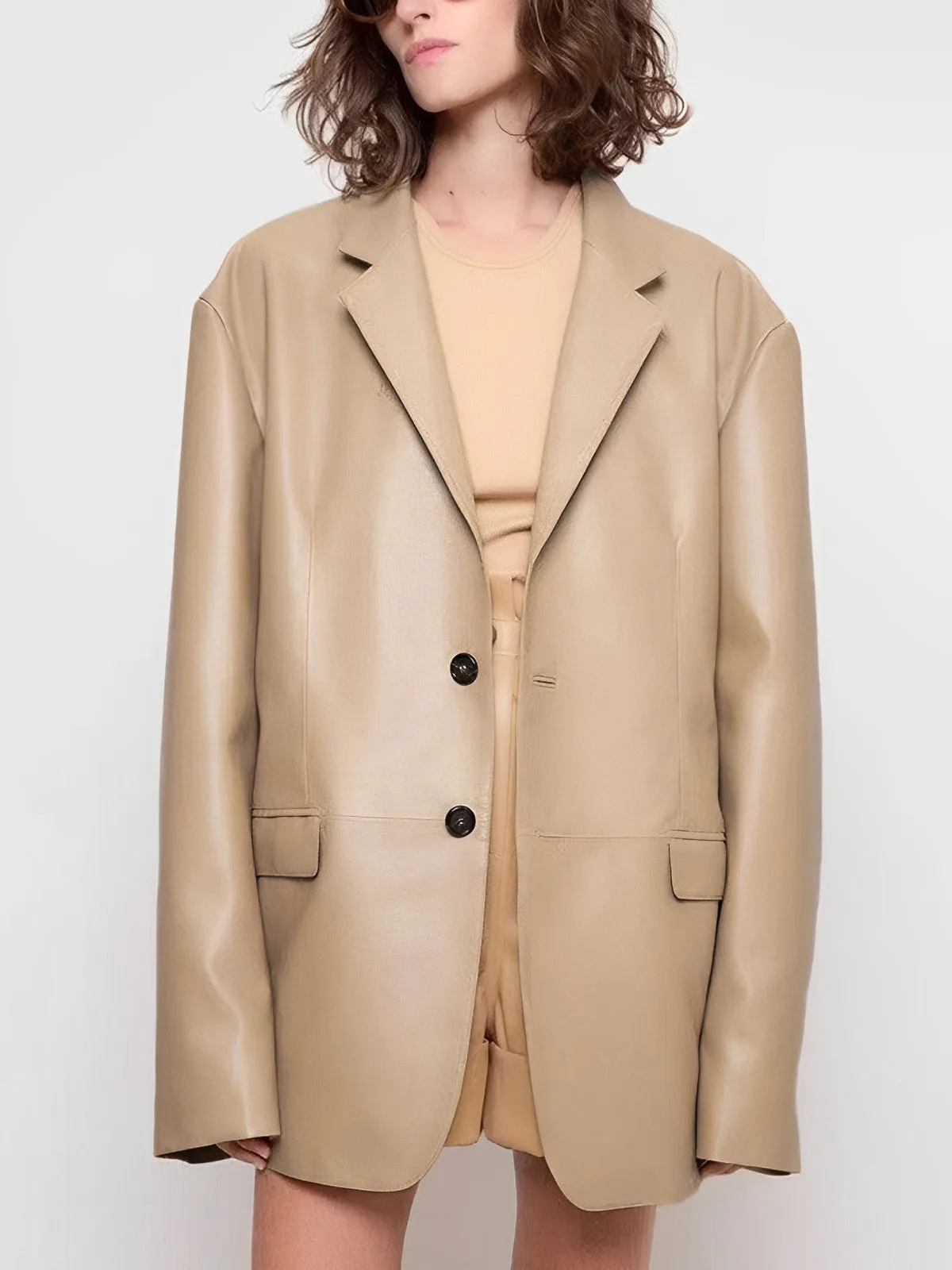 Faux Leather Structured Jacket sold by COMMENSE product image thumbnail 2