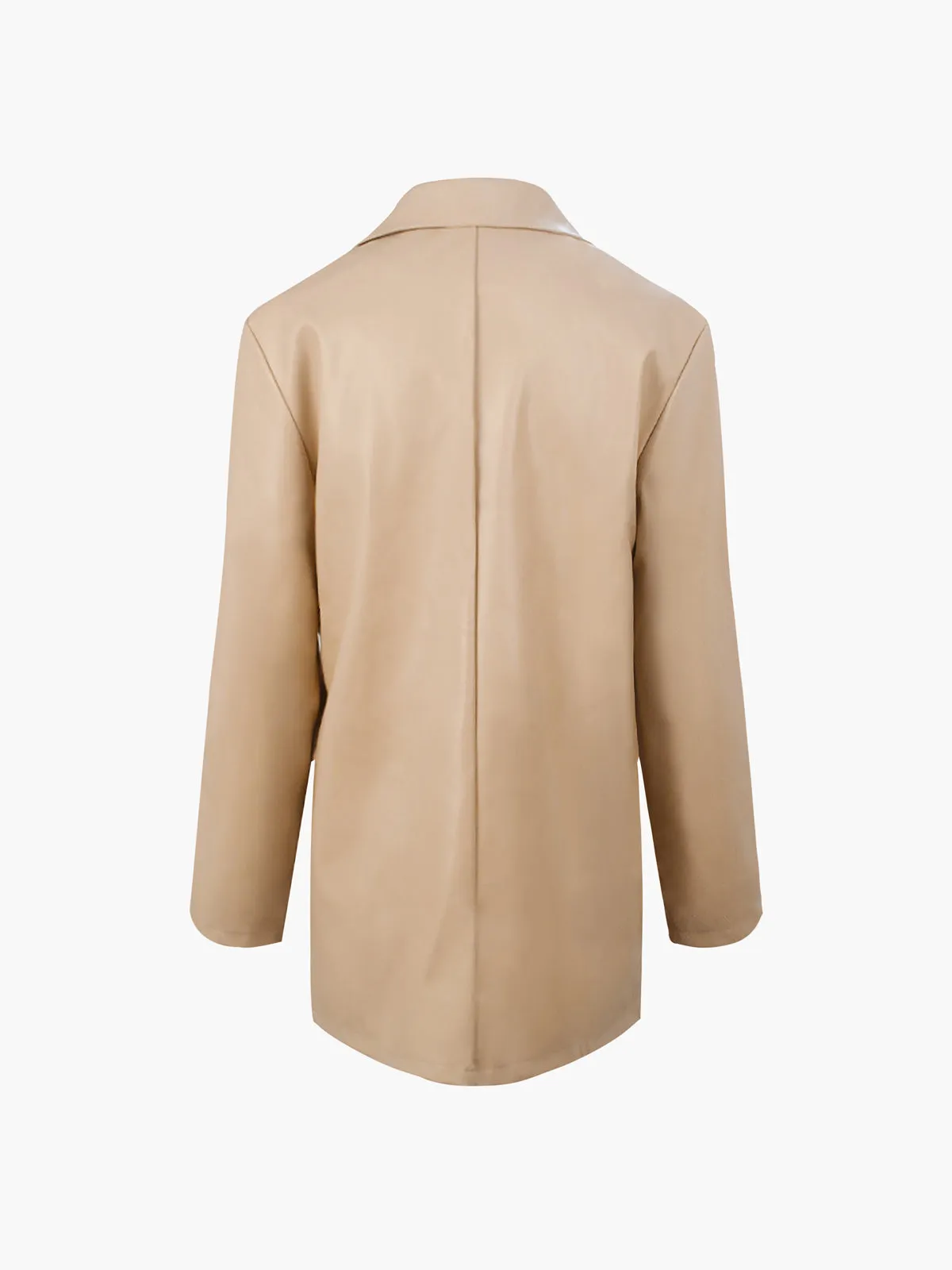 Faux Leather Structured Jacket sold by COMMENSE product image thumbnail 4