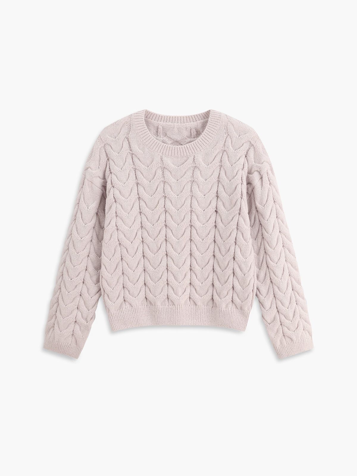 Leisure Cable Knit Sweater sold by COMMENSE