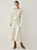 Oversized Sweater Two Piece Skirt Set sold by COMMENSE