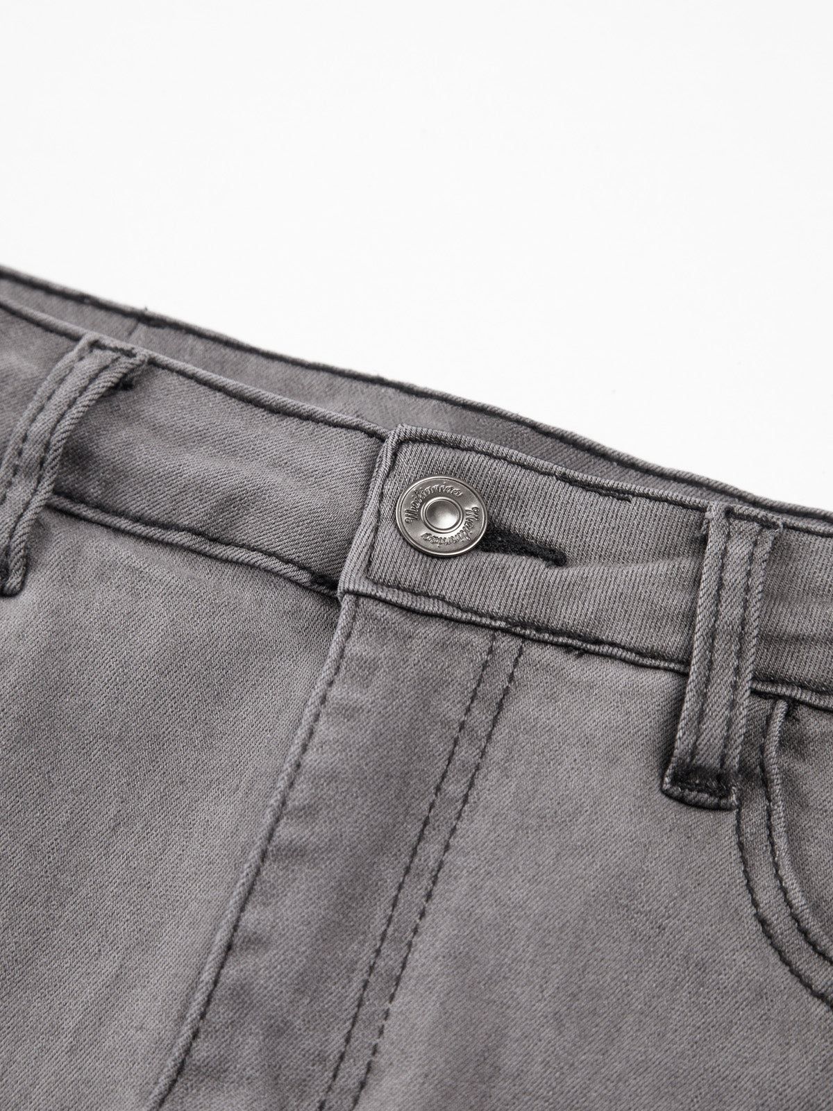 Grey Denim Jean Skirt sold by COMMENSE product image thumbnail 5