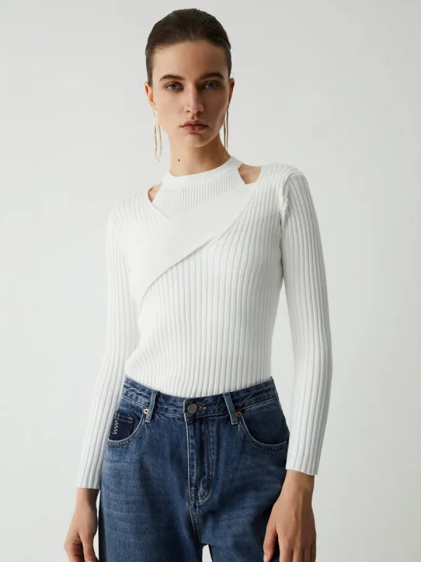 Criss Cross Halter Two Piece Knit Top sold by COMMENSE