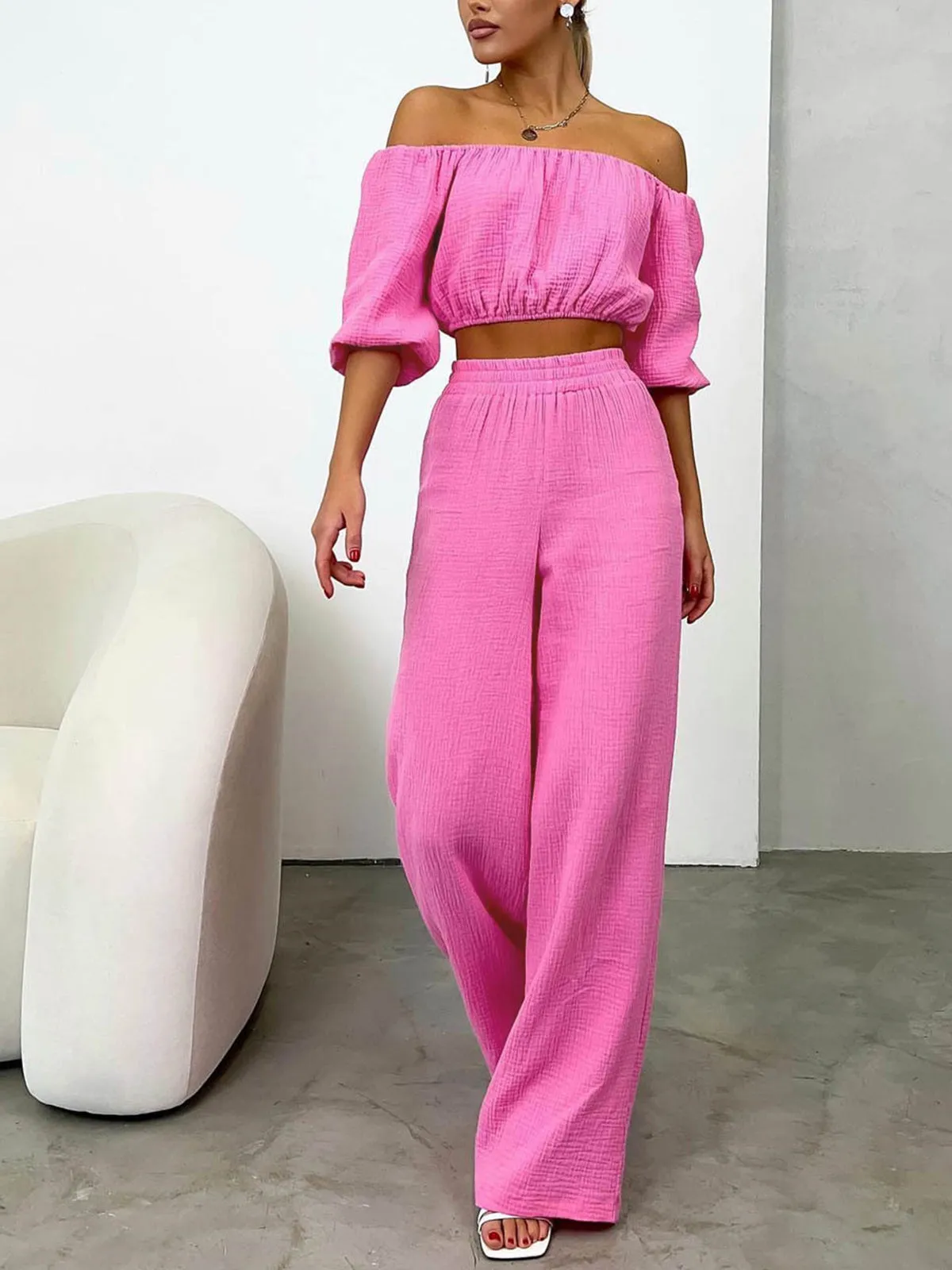 Cotton Blends Pants Set sold by COMMENSE product image thumbnail 2