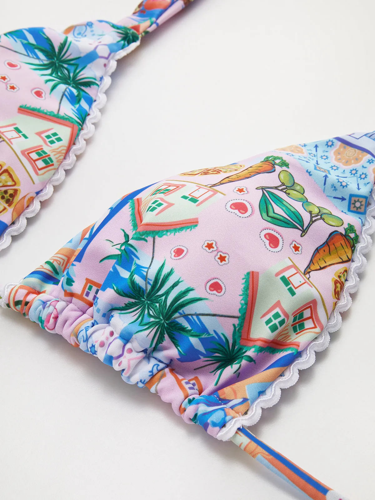 Print Drawstring Adjustable Strap Bikini Set sold by COMMENSE product image thumbnail 3