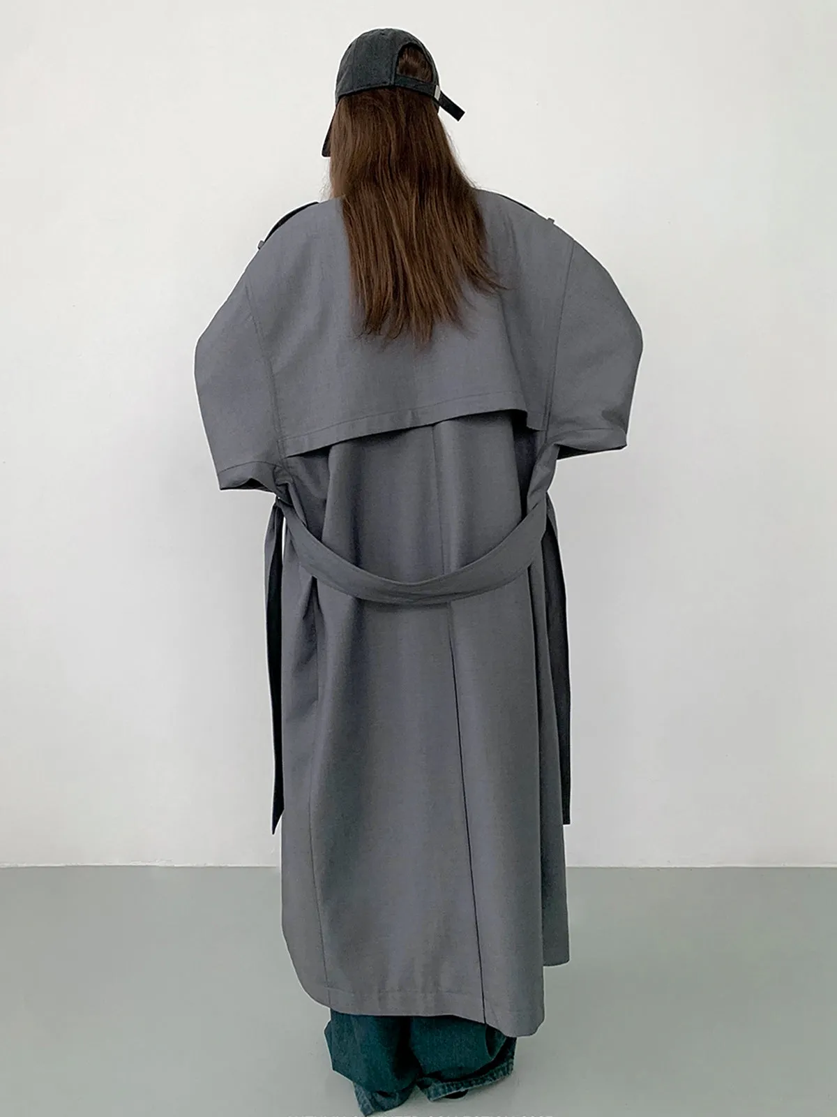 Double Pockets Longline Trench Coat sold by COMMENSE product image thumbnail 3