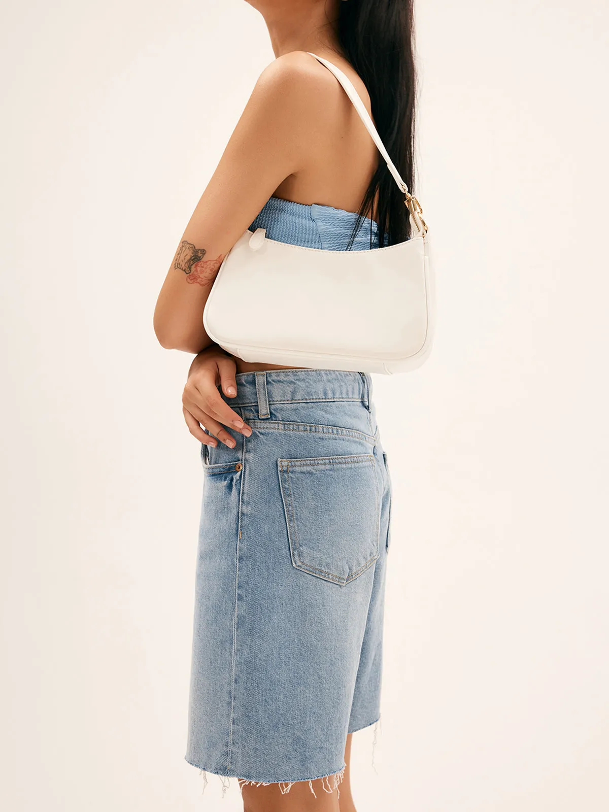 Minimalist Zipper Up Shoulder Bag sold by COMMENSE product image thumbnail 3