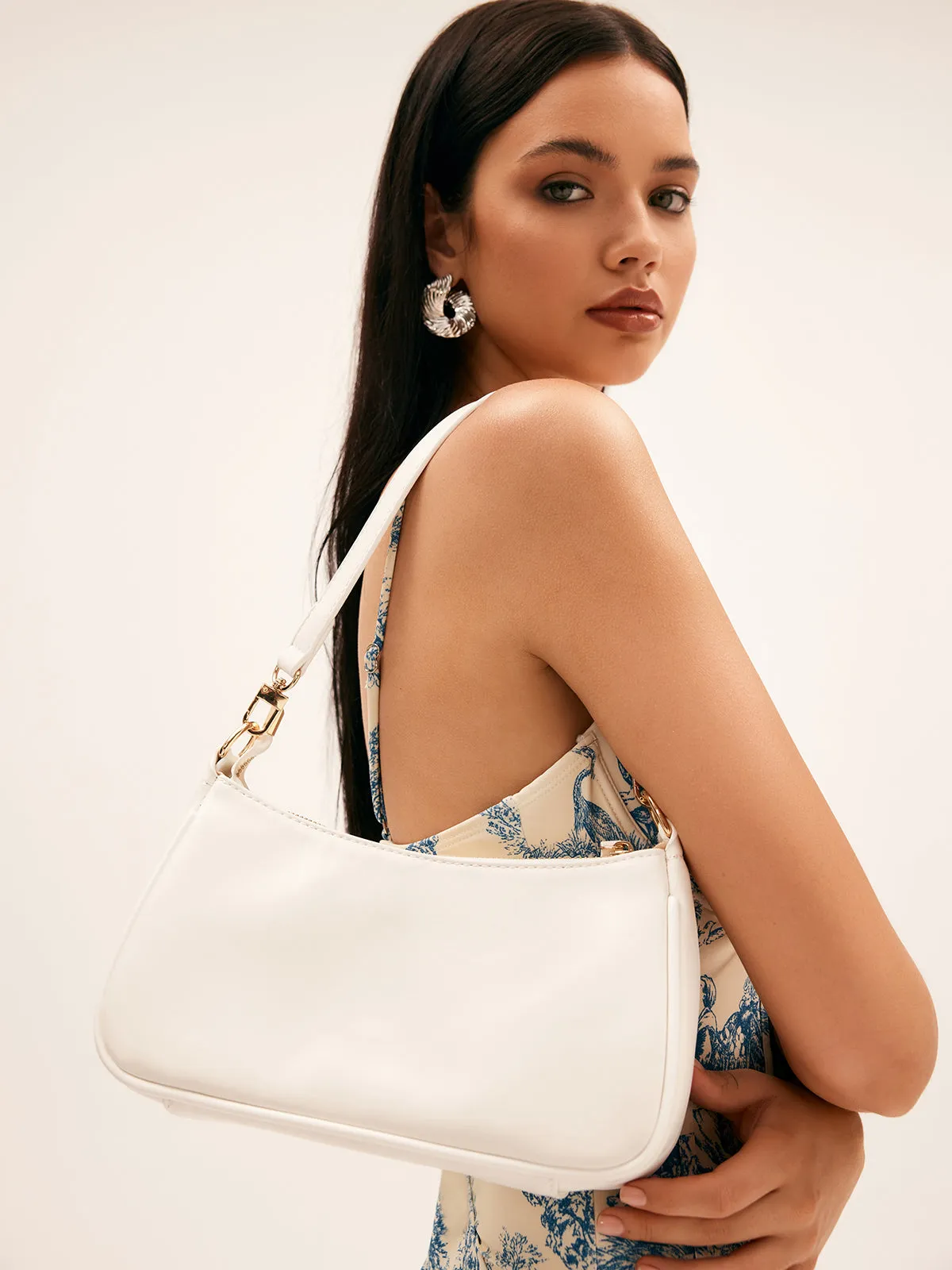 Minimalist Zipper Up Shoulder Bag sold by COMMENSE