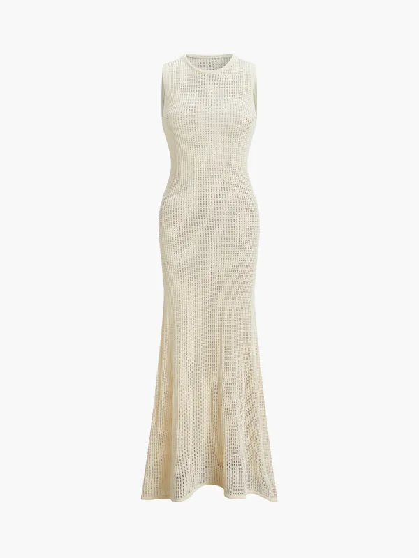 Crochet Eyelet Long Dress sold by COMMENSE