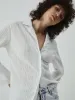 Plisse Button Down Long Sleeve Shirt sold by COMMENSE