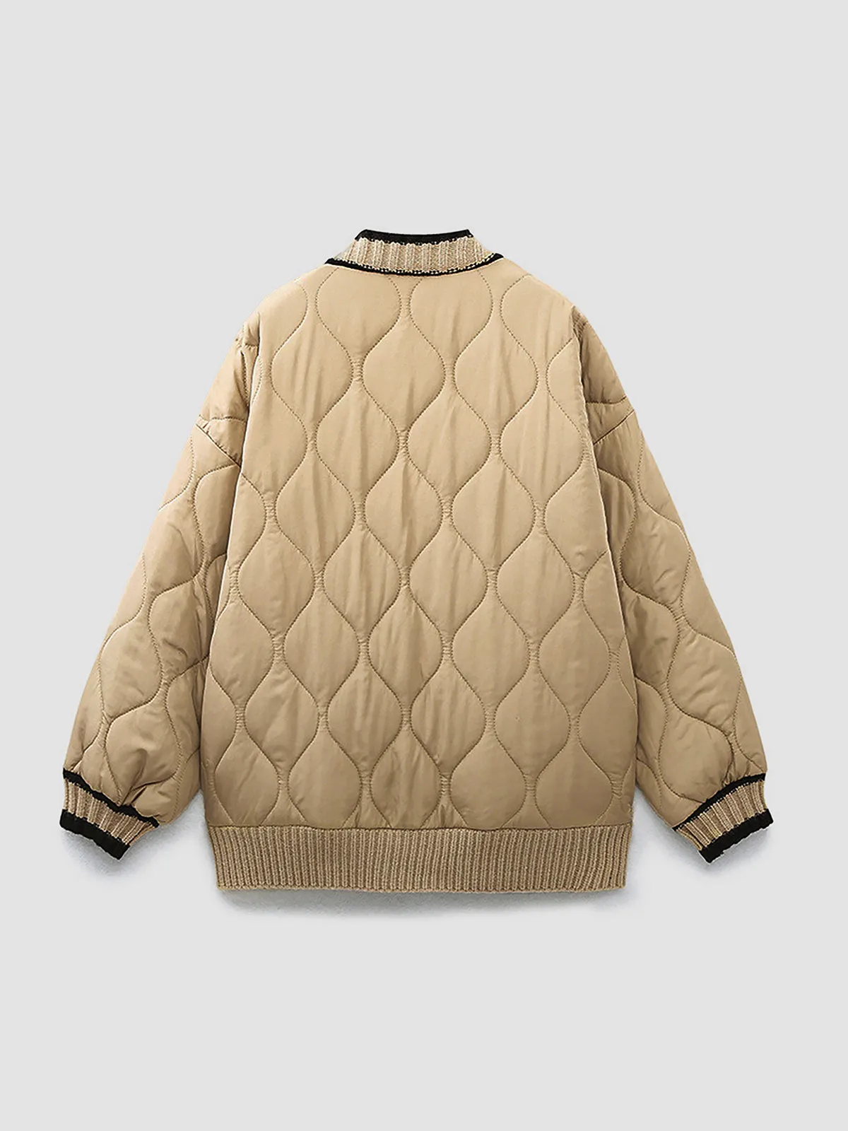 Braided Quilted Winter Cardigan Coat sold by COMMENSE product image thumbnail 2