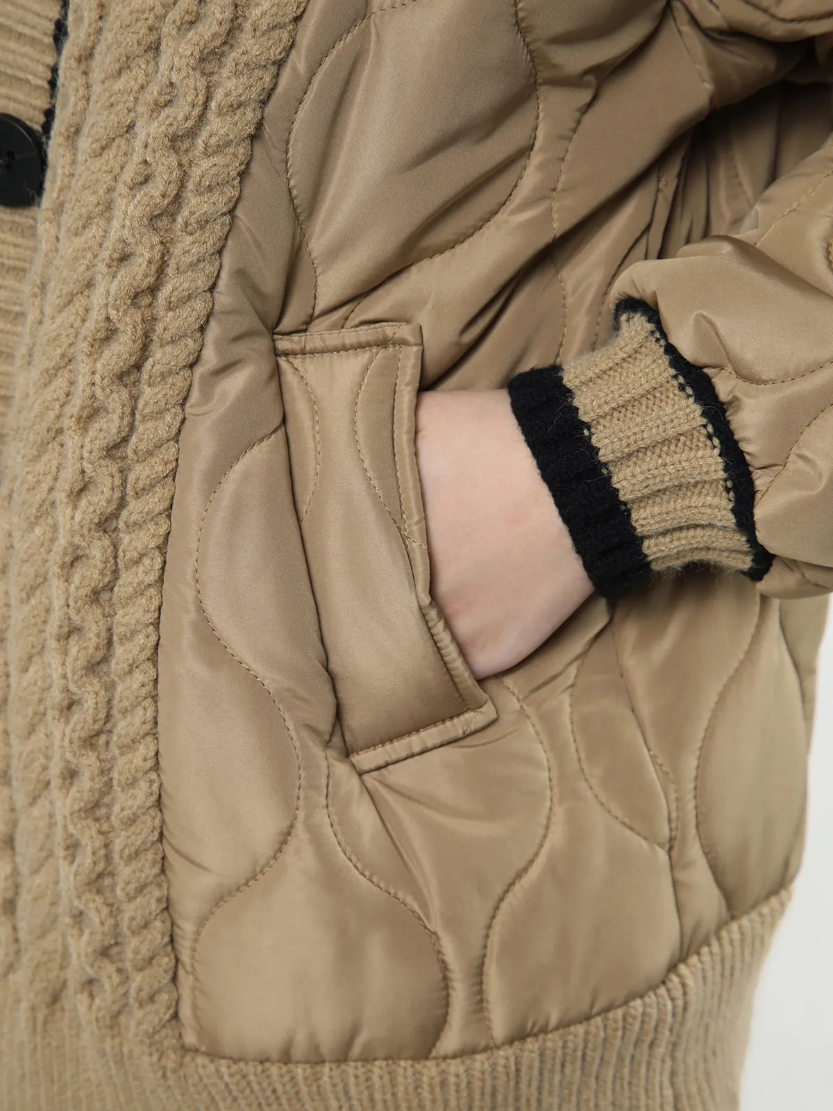 Braided Quilted Winter Cardigan Coat sold by COMMENSE product image thumbnail 3