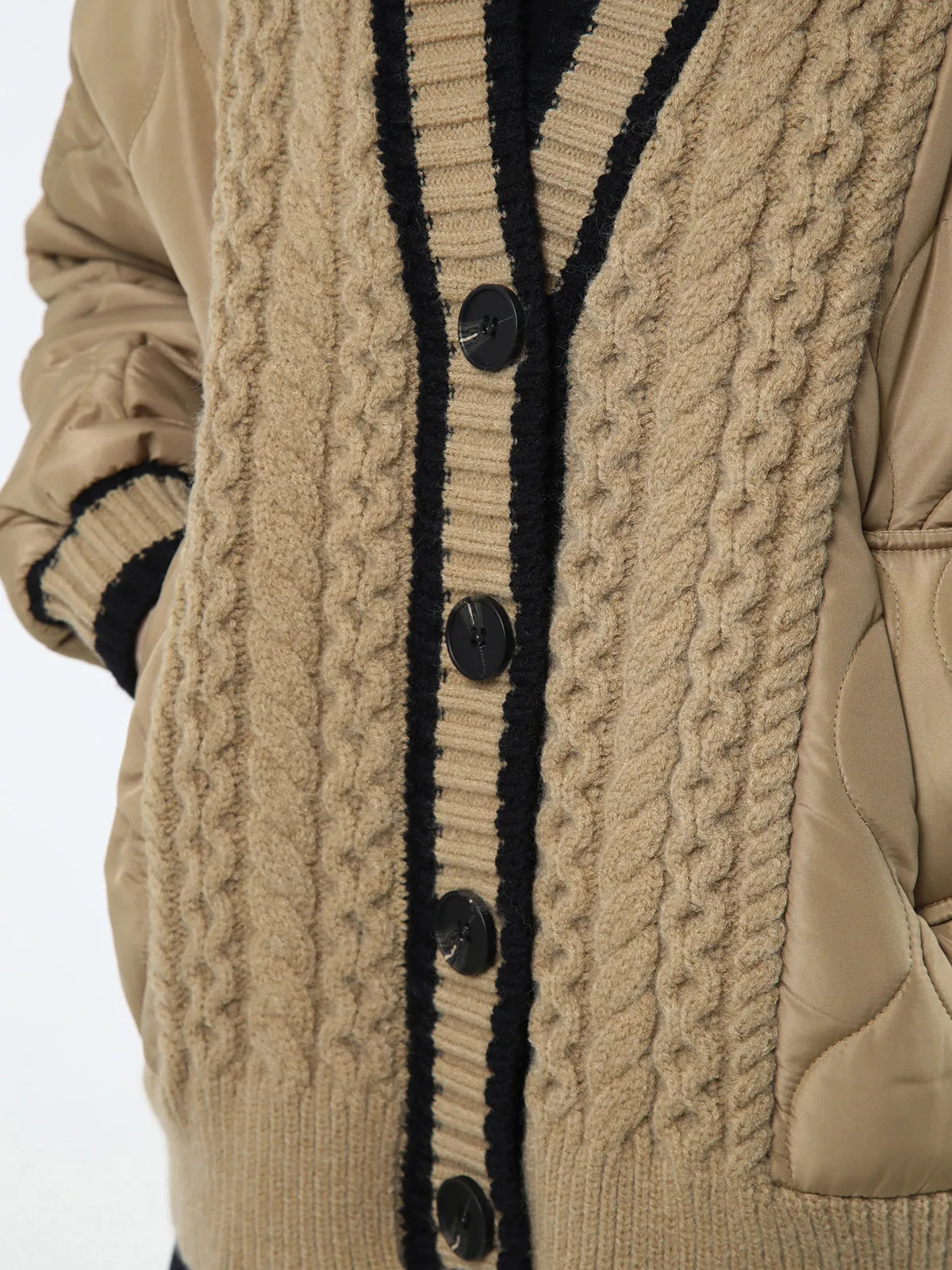 Braided Quilted Winter Cardigan Coat sold by COMMENSE product image thumbnail 4