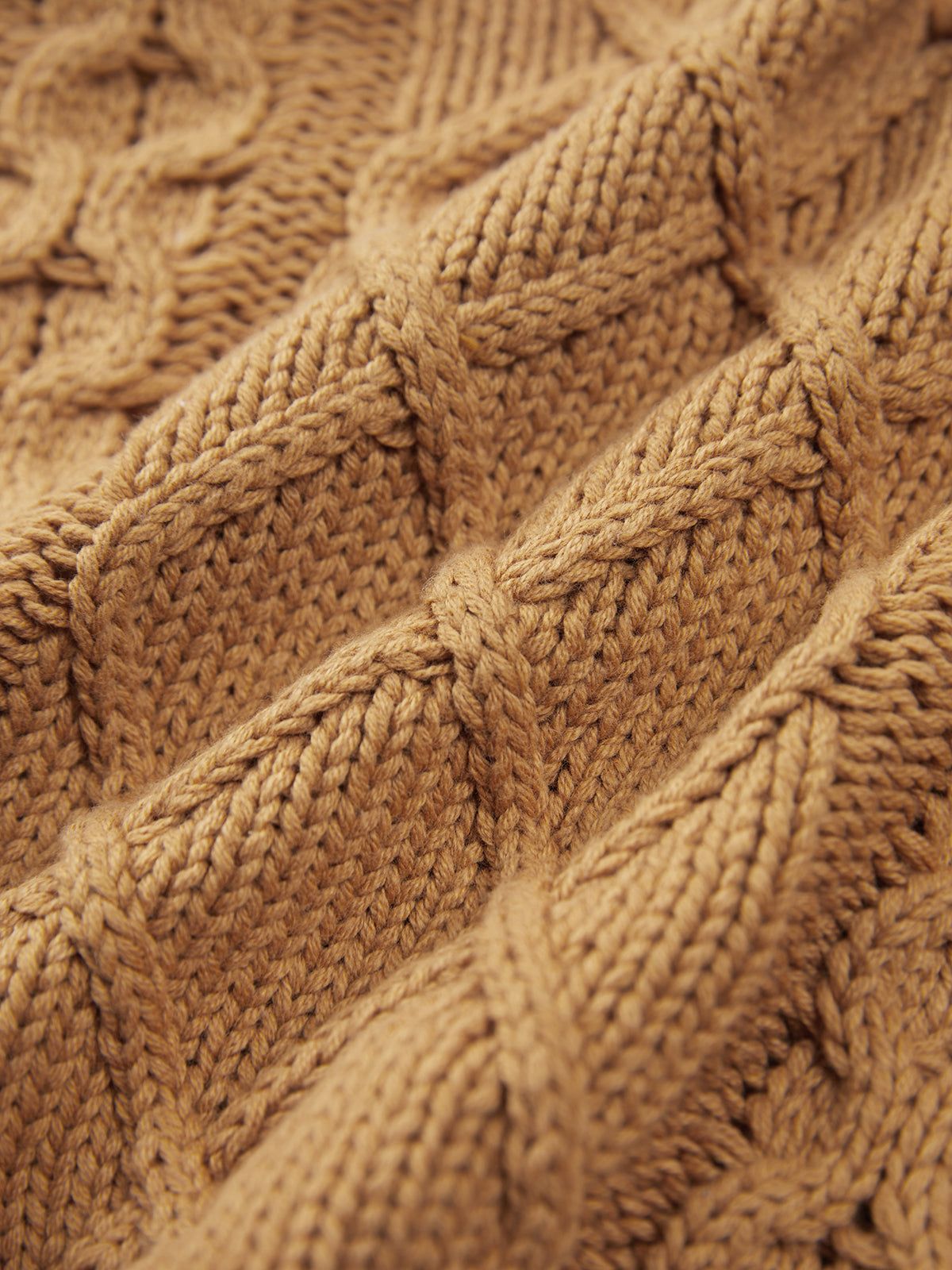 Solid Cable Knit Crop Sweater sold by COMMENSE product image thumbnail 5