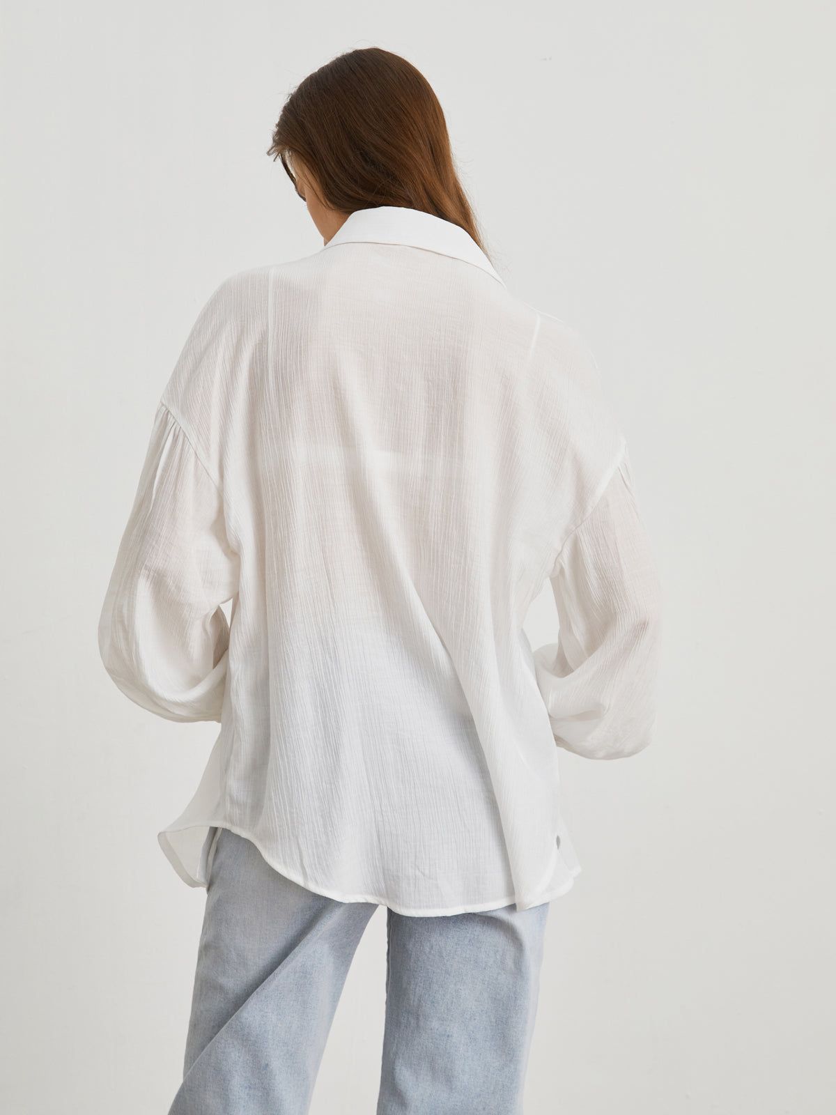 Oversized Textured Button Down Shirt sold by COMMENSE product image thumbnail 4