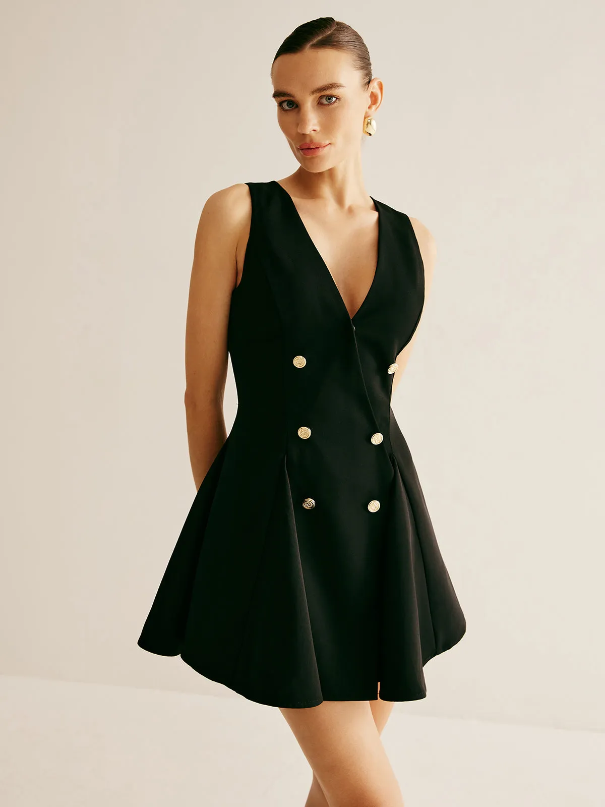 Pleated Umbrella Shape Tank Dress sold by COMMENSE product image thumbnail 4