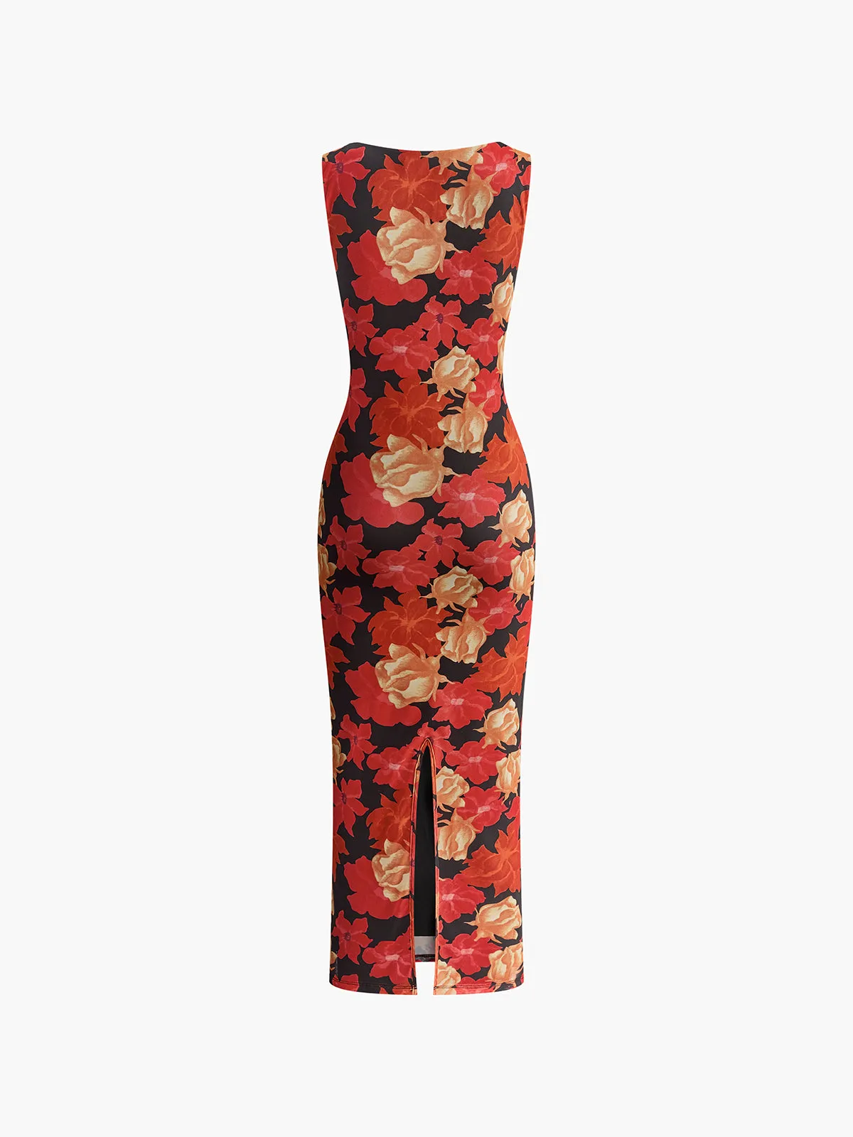 Floral Printed Mesh Tank Dress sold by COMMENSE product image thumbnail 2