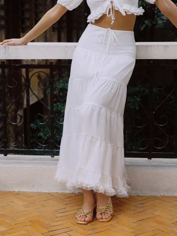 Serendipity Bow Detail Maxi Skirt sold by COMMENSE