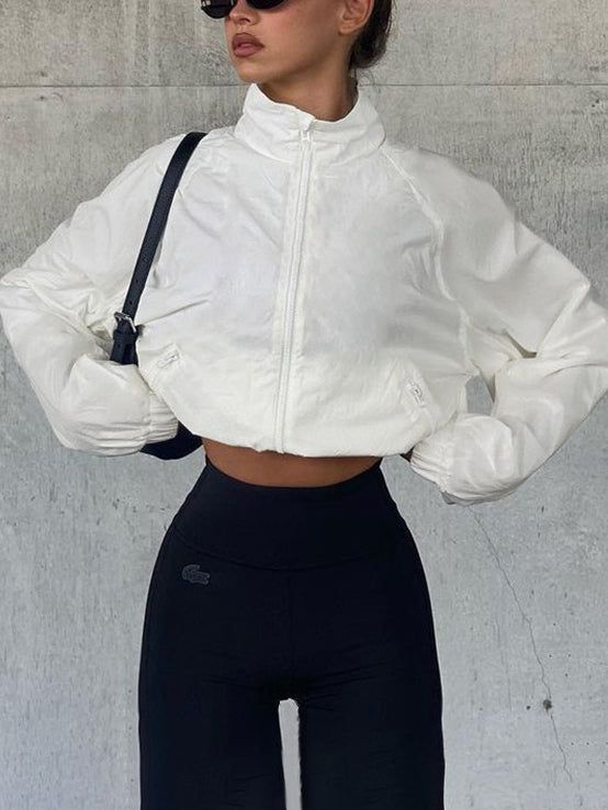 City Wallk Mock Neck Bomber Jacket sold by COMMENSE