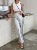 Metallic Leather Straight Leg Pants sold by COMMENSE