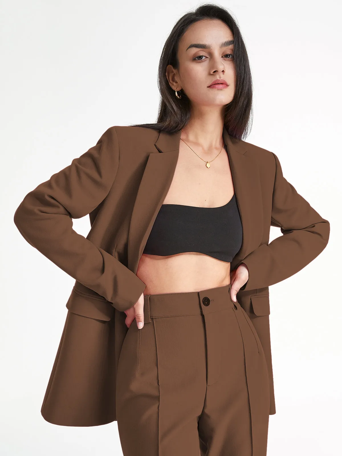 Solid Colored Essential Blazer sold by COMMENSE product image thumbnail 2