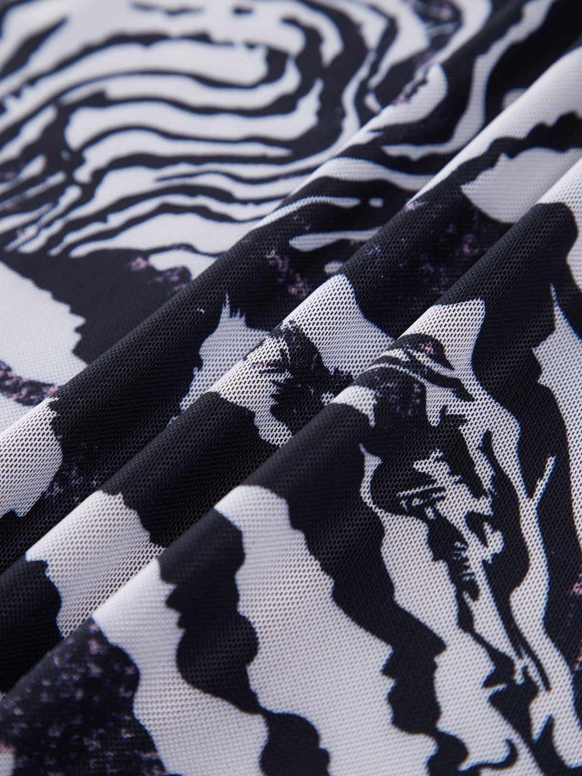 Zebra Print Mesh Skirt sold by COMMENSE product image thumbnail 3