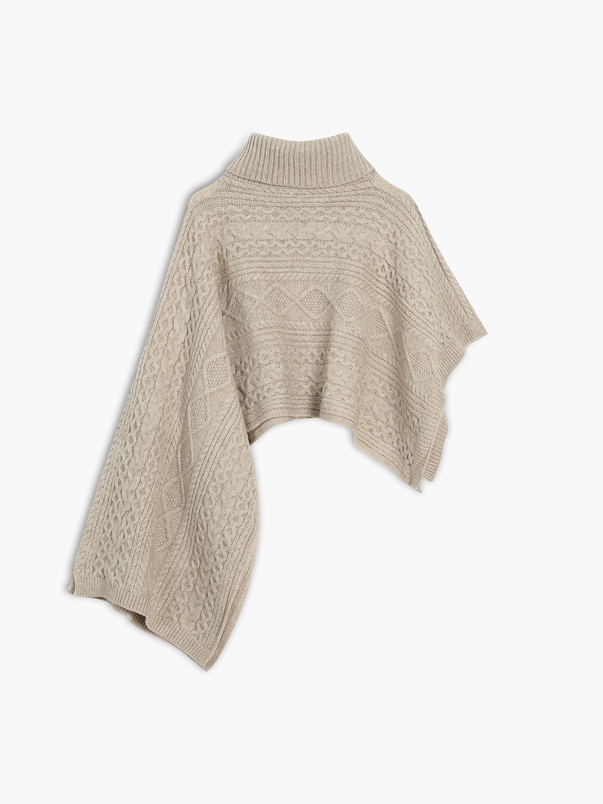 Live It Up Mock Neck Cable Knit Sweater sold by COMMENSE product image thumbnail 4