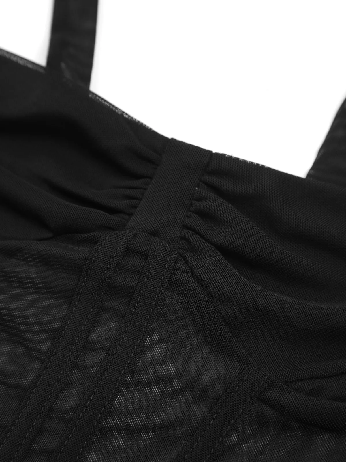 See Through Solid Mesh Cami Top sold by COMMENSE product image thumbnail 3