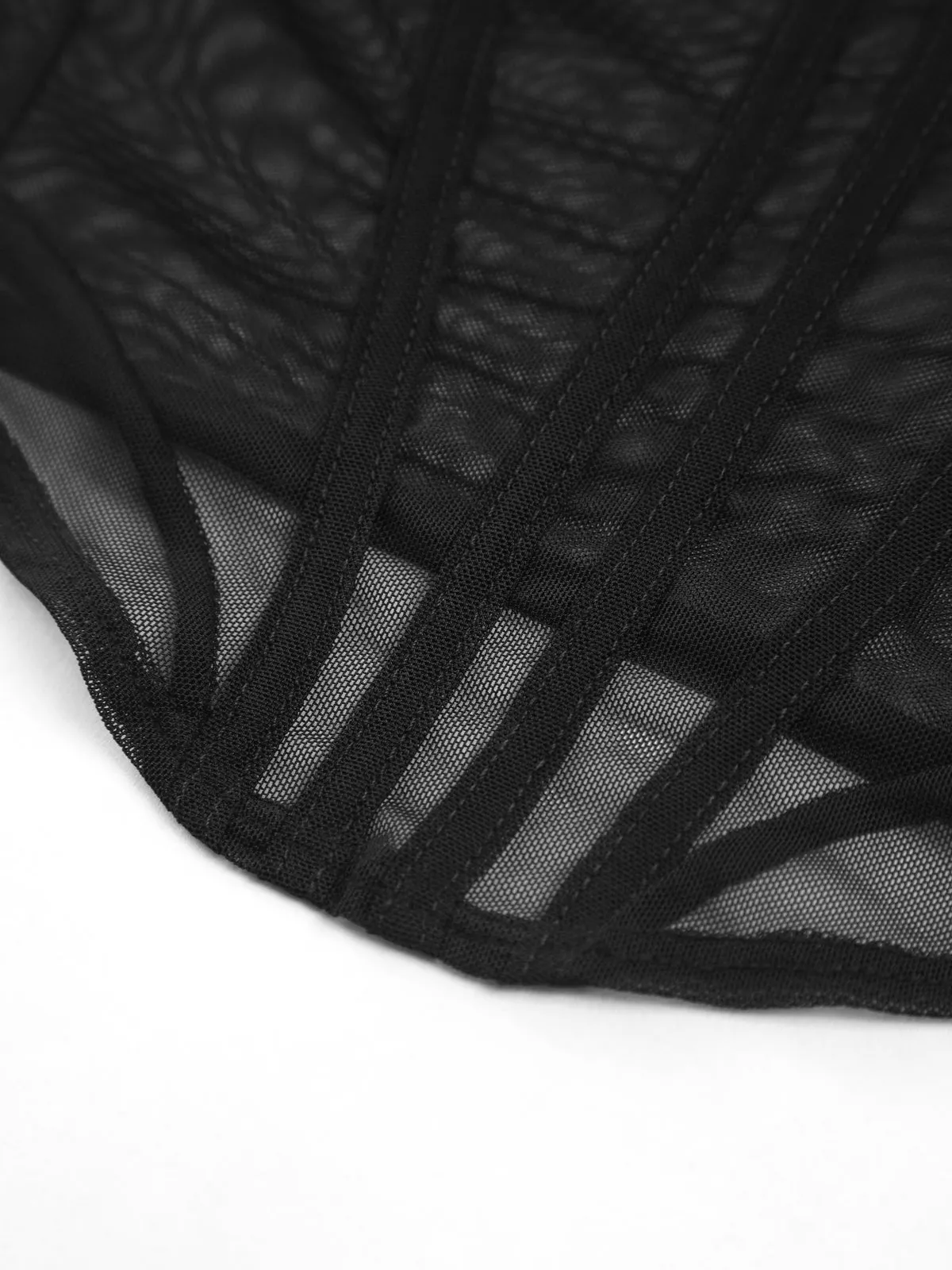 See Through Solid Mesh Cami Top sold by COMMENSE product image thumbnail 4