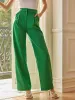 Side Pockets Straight Leg Pants sold by COMMENSE
