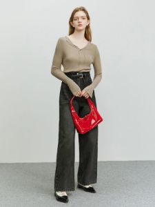 V-Neck Solid Blouse sold by COMMENSE