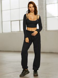 Scoop Neck Cropped Tank with Sleeve sold by COMMENSE