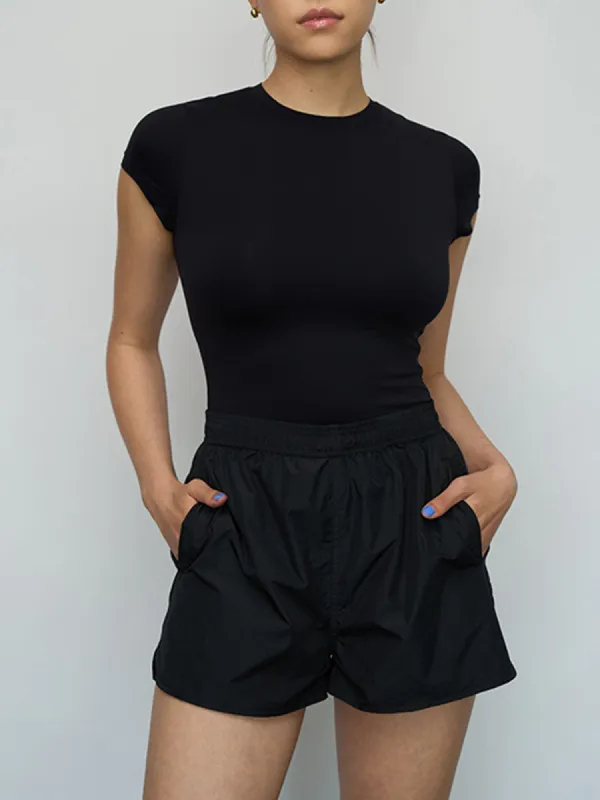 Stretch Crew Neck T-Shirt sold by COMMENSE