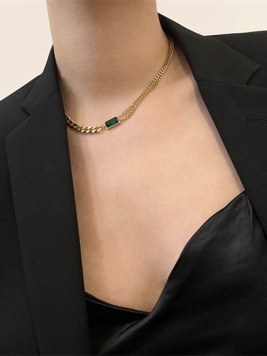 Green Hint Chain Necklace sold by COMMENSE product image thumbnail 2
