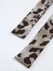 Leopard Print Tie Neck Backless Tube Top sold by COMMENSE