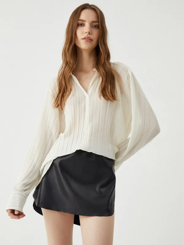 Button Up V-neck Shirt sold by COMMENSE