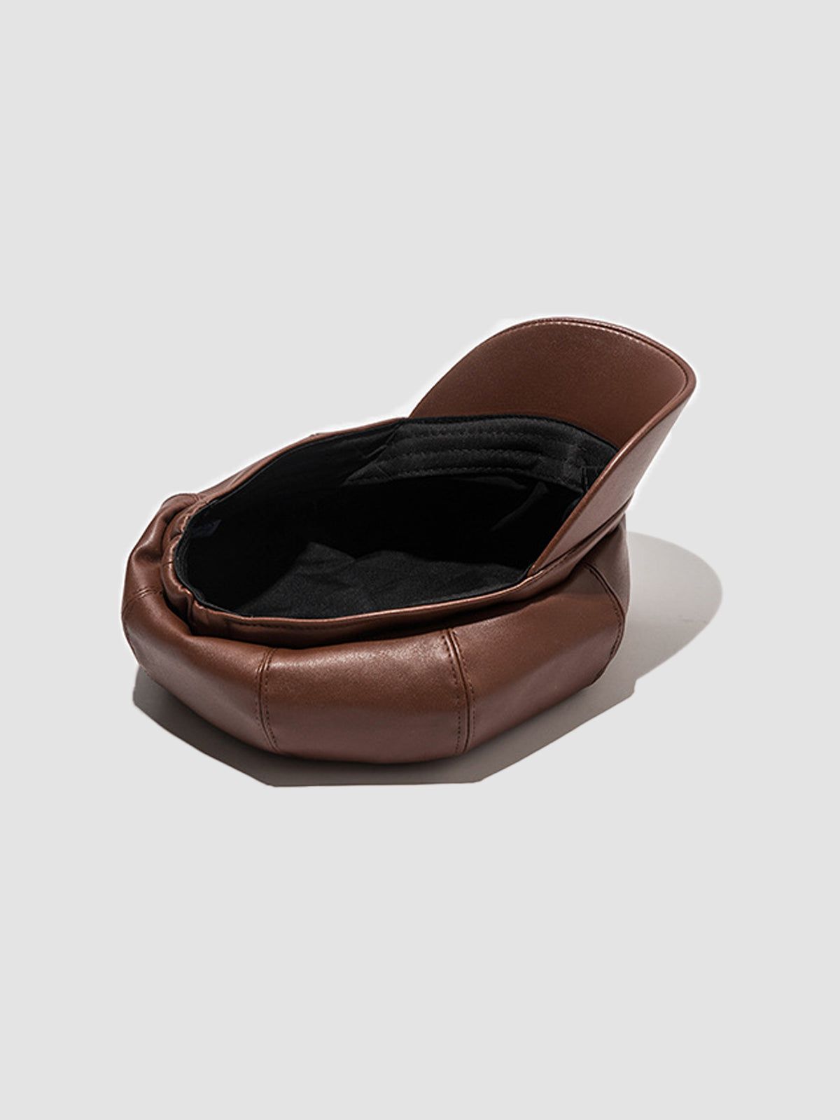 Vintage Faux Leather Cap sold by COMMENSE product image thumbnail 5