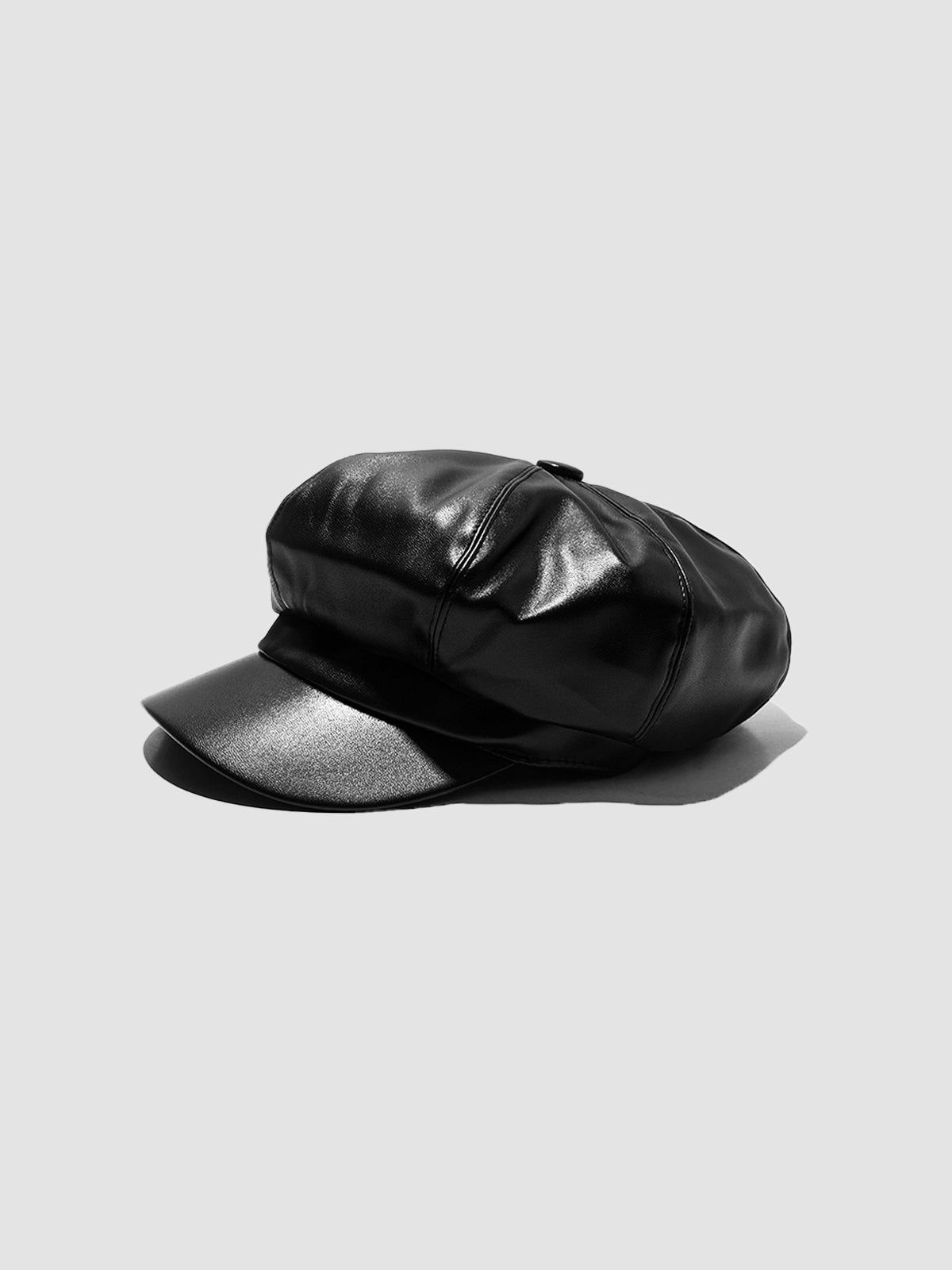 Vintage Faux Leather Cap sold by COMMENSE