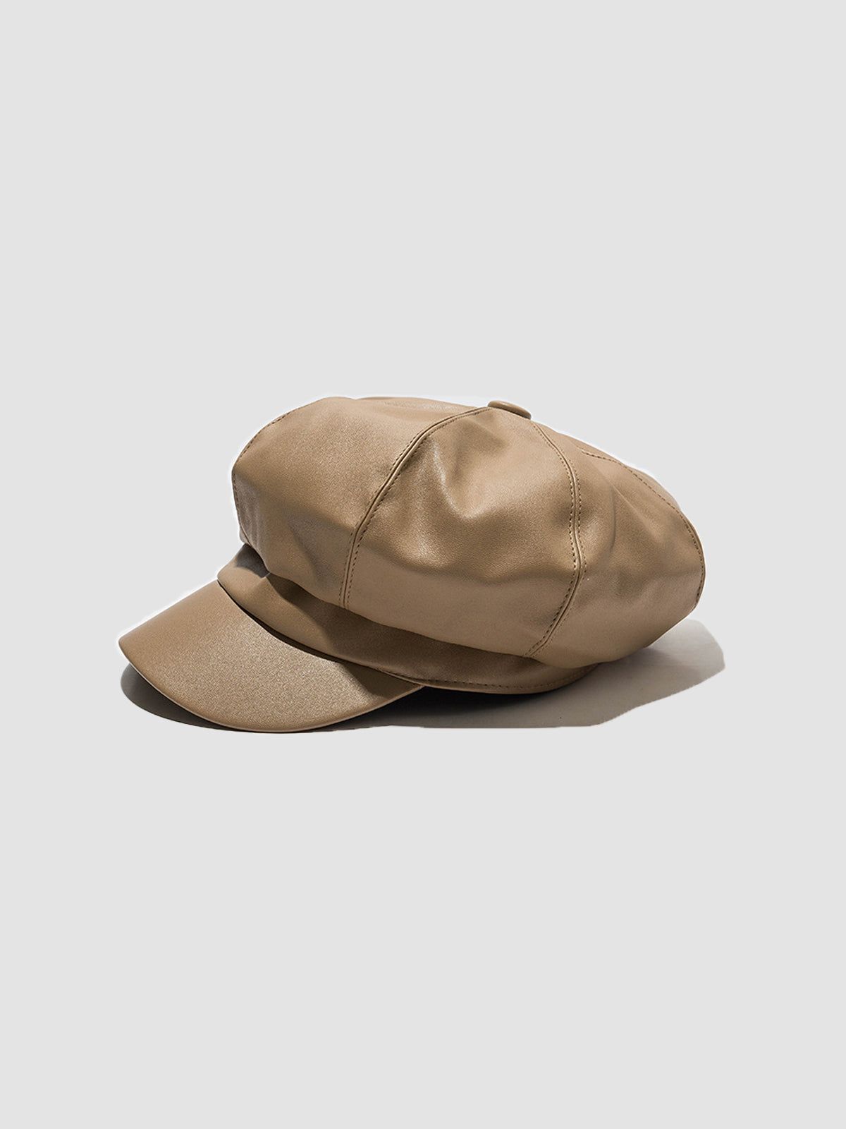 Vintage Faux Leather Cap sold by COMMENSE product image thumbnail 2