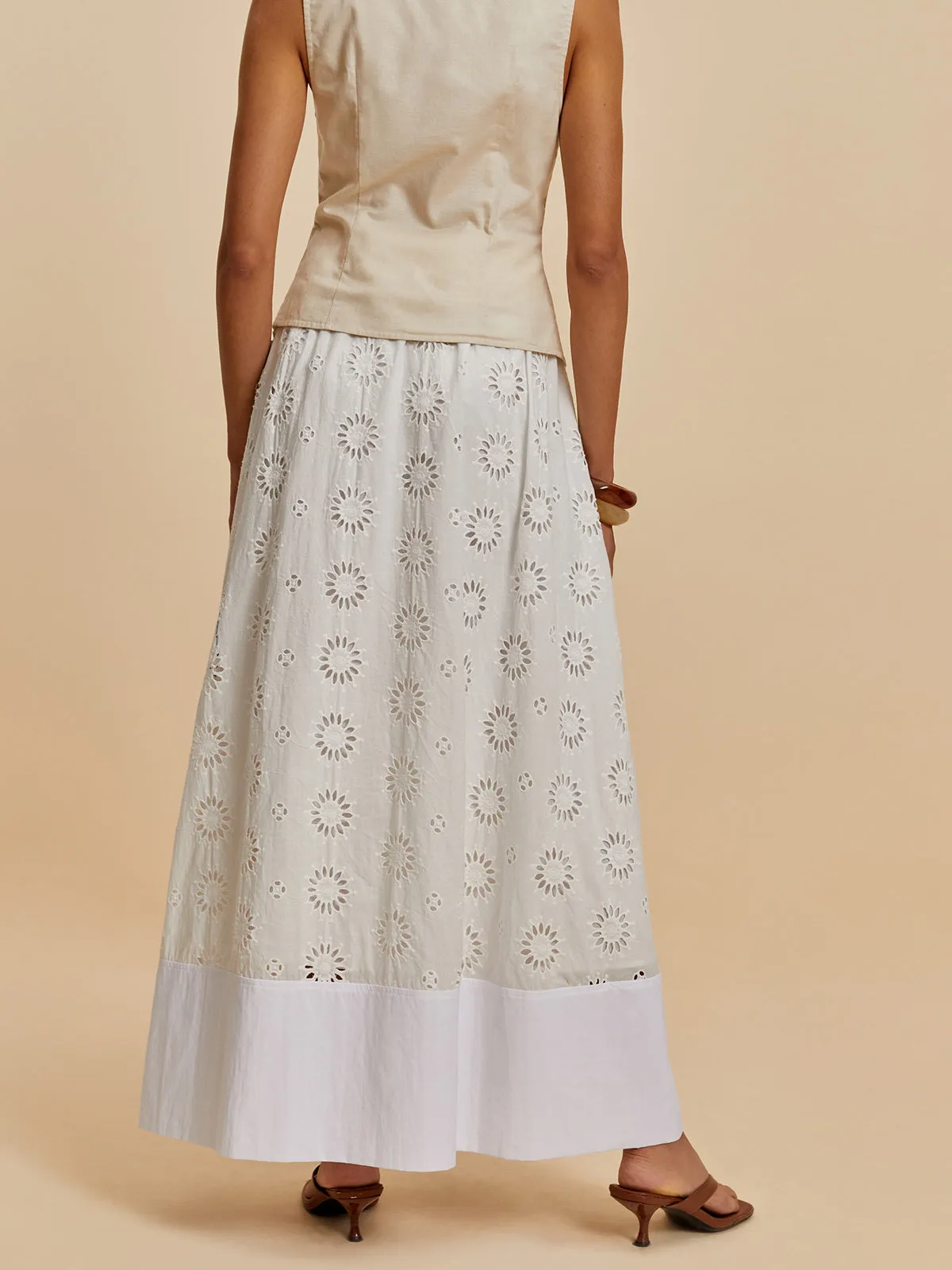Pure Cotton Embroidered Skirt sold by COMMENSE product image thumbnail 4