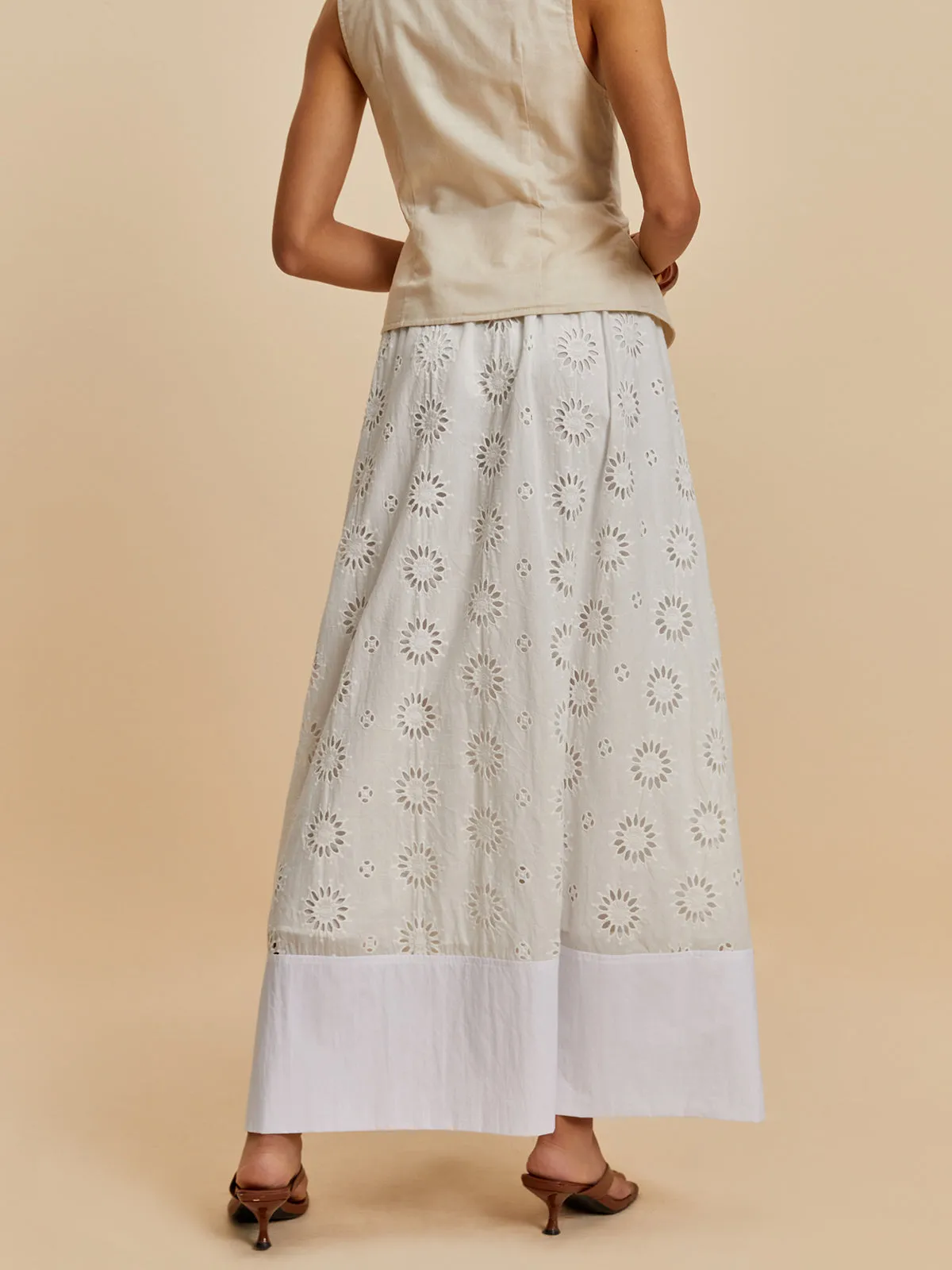 Pure Cotton Embroidered Skirt sold by COMMENSE product image thumbnail 5
