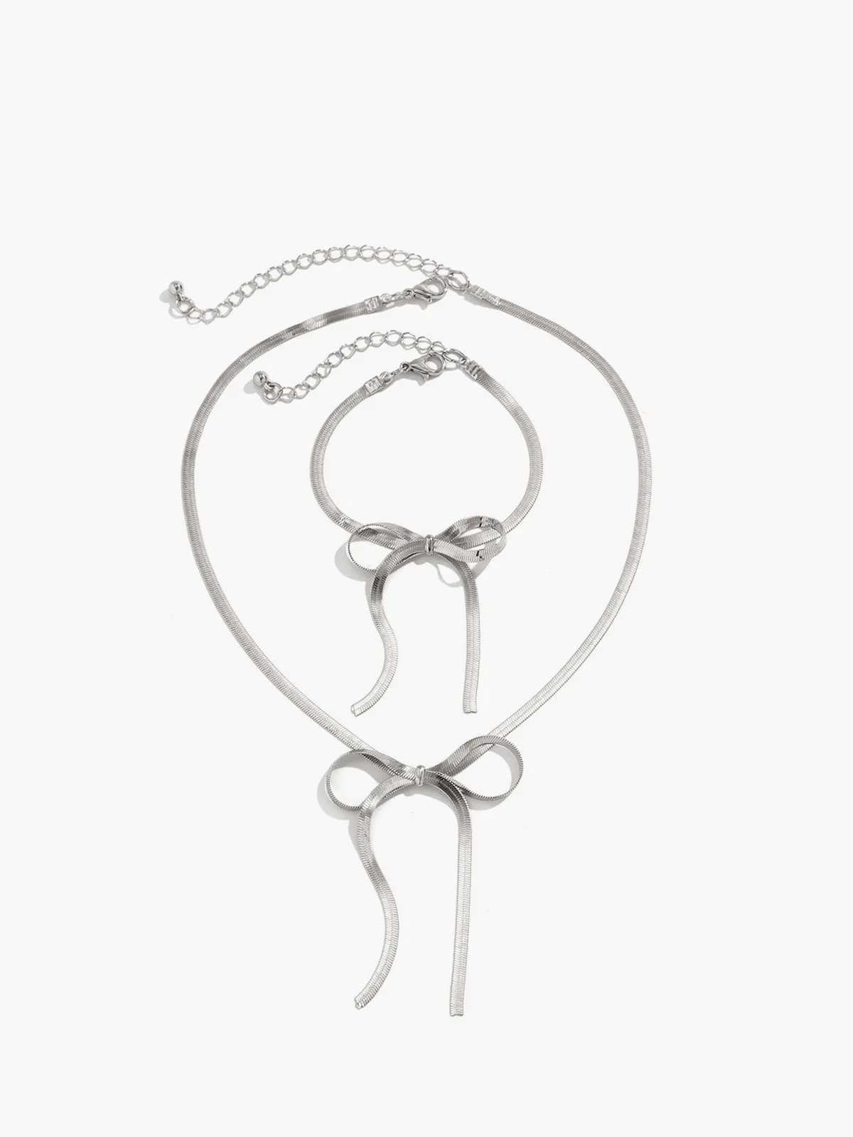 Bow Tassel Necklace Bracelet Set sold by COMMENSE product image thumbnail 2
