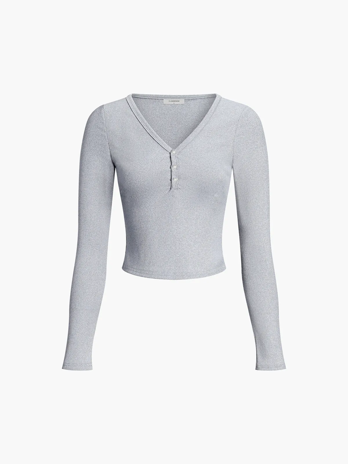 Ribbed Tight-Fitting Knit Short Set sold by COMMENSE product image thumbnail 2