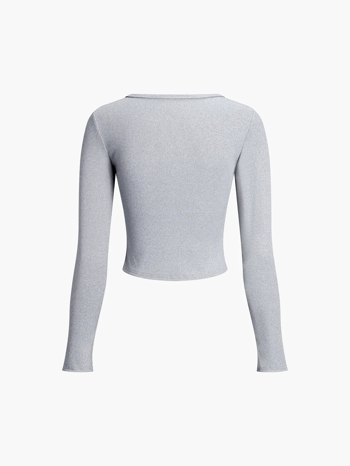 Ribbed Tight-Fitting Knit Short Set sold by COMMENSE product image thumbnail 3