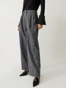 Check Pocket Straight Leg Pants sold by COMMENSE