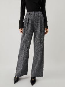 Check Pocket Straight Leg Pants sold by COMMENSE