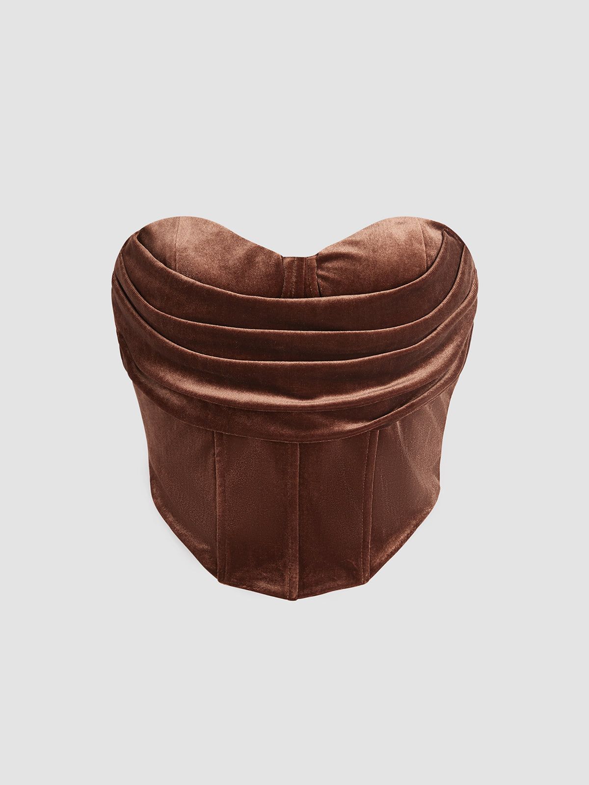 Velvet Zip Tube Top sold by COMMENSE