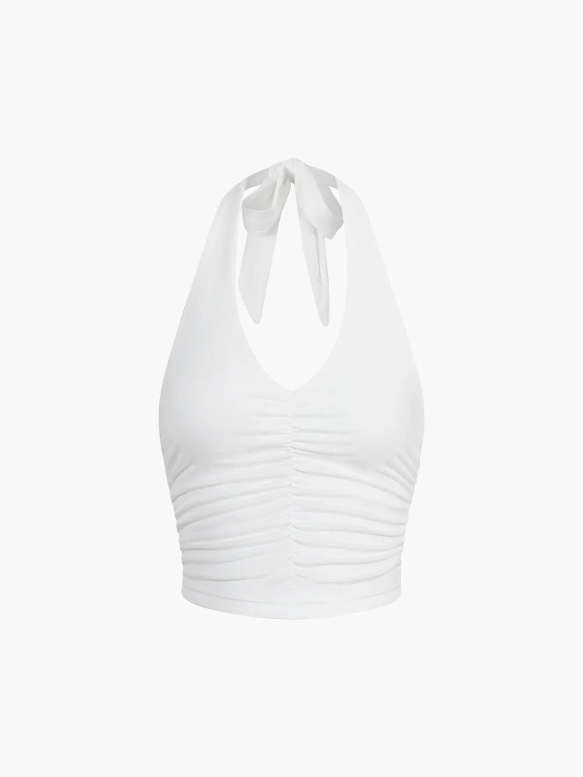 Tie Neck Short Top sold by COMMENSE