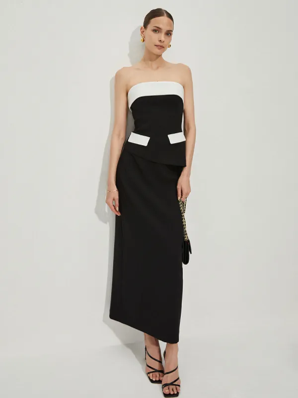 Elegant Tube Top Skirt Set sold by COMMENSE