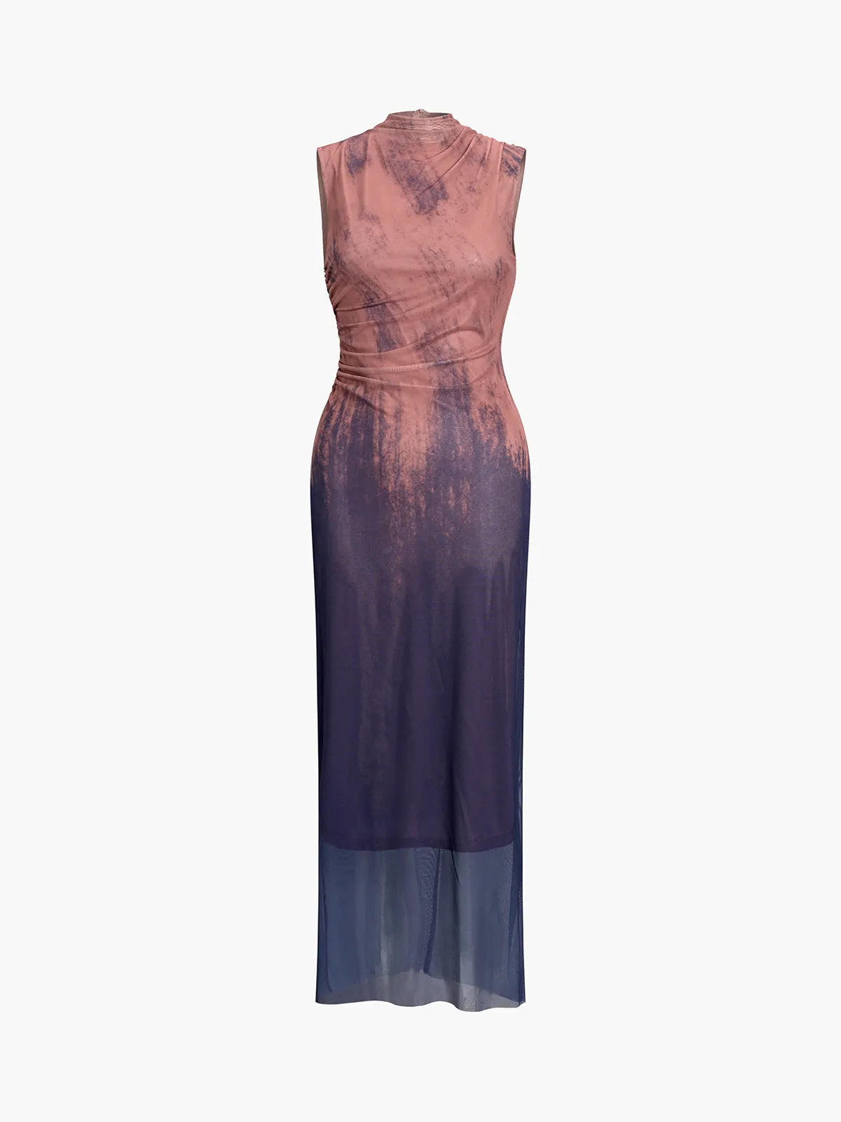 Tie-Dye Sleeveless Long Dress sold by COMMENSE